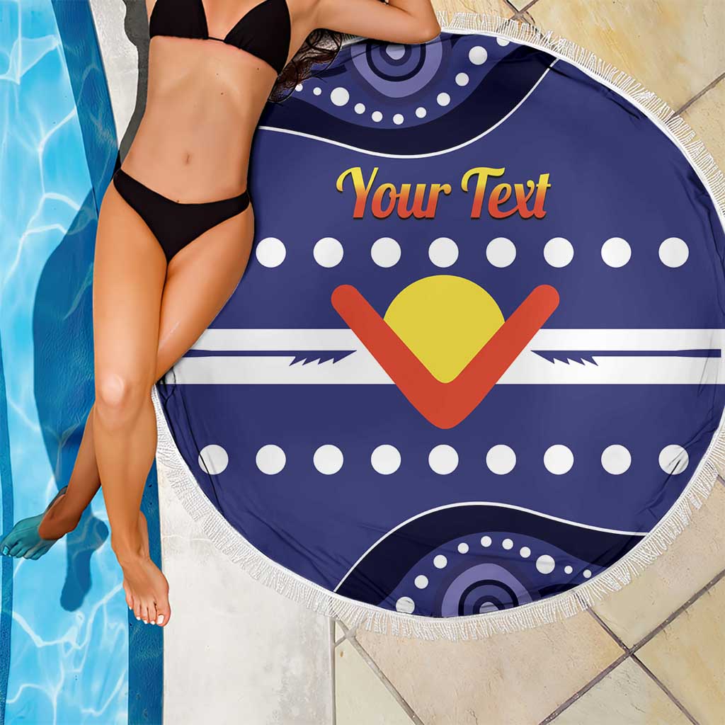 Personalised Ngarrindjeri Nation Beach Blanket Aboriginal Australian Flag Style