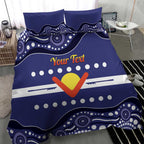 Personalised Ngarrindjeri Nation Bedding Set Aboriginal Australian Flag Style
