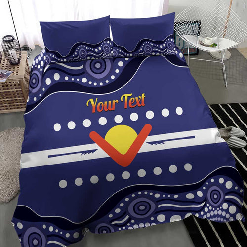 Personalised Ngarrindjeri Nation Bedding Set Aboriginal Australian Flag Style