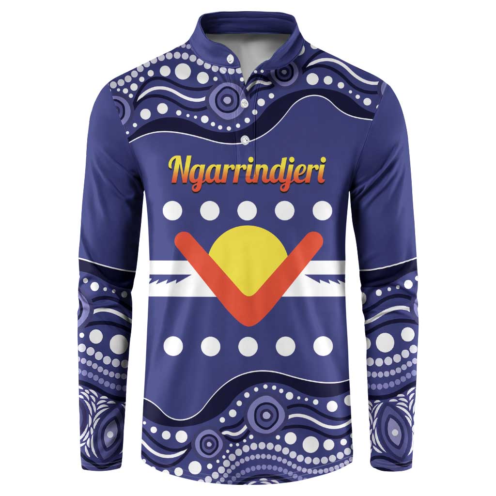 Personalised Ngarrindjeri Nation Button Sweatshirt Aboriginal Australian Flag Style
