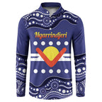 Personalised Ngarrindjeri Nation Button Sweatshirt Aboriginal Australian Flag Style
