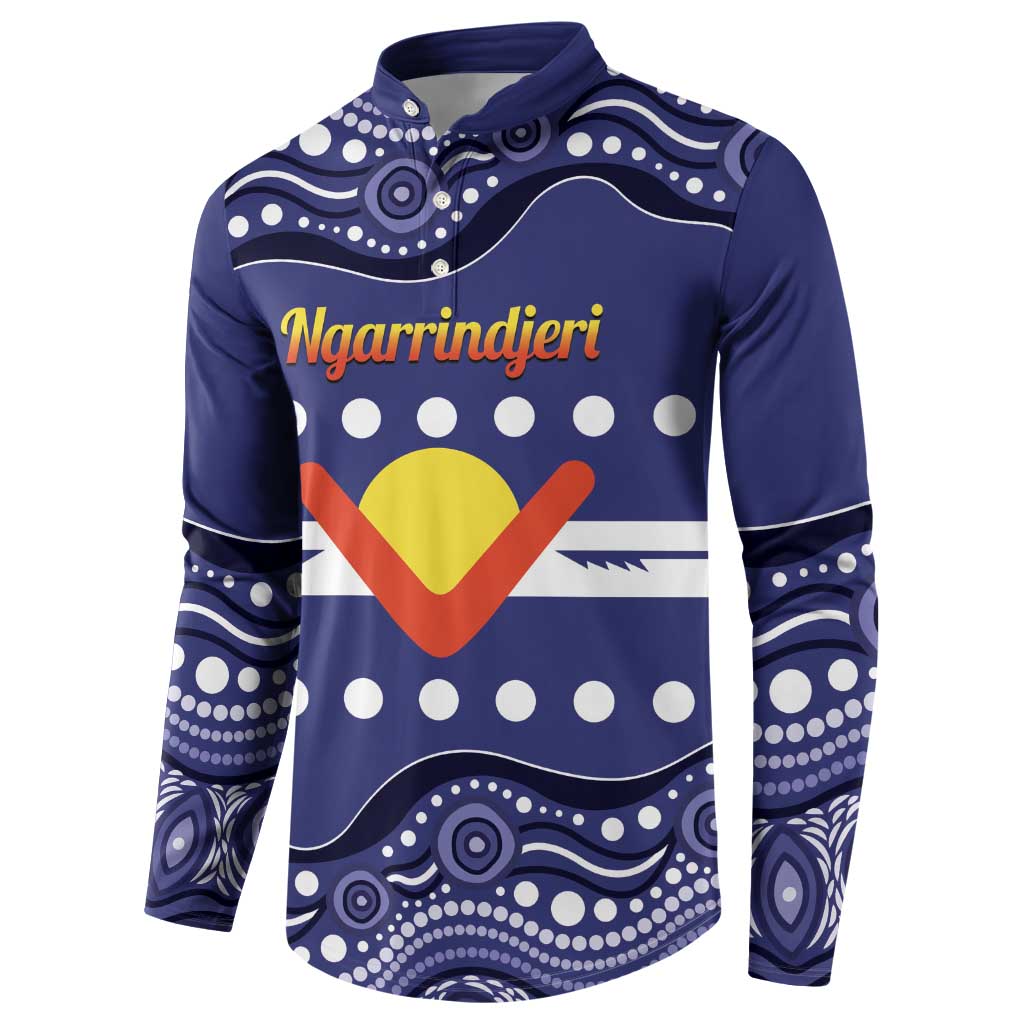 Personalised Ngarrindjeri Nation Button Sweatshirt Aboriginal Australian Flag Style
