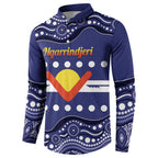 Personalised Ngarrindjeri Nation Button Sweatshirt Aboriginal Australian Flag Style
