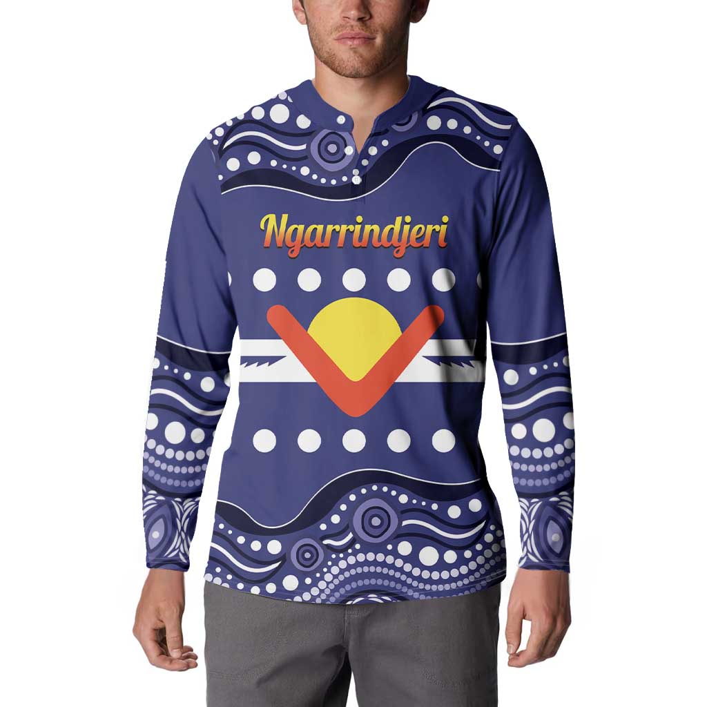 Personalised Ngarrindjeri Nation Button Sweatshirt Aboriginal Australian Flag Style