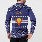 Personalised Ngarrindjeri Nation Button Sweatshirt Aboriginal Australian Flag Style