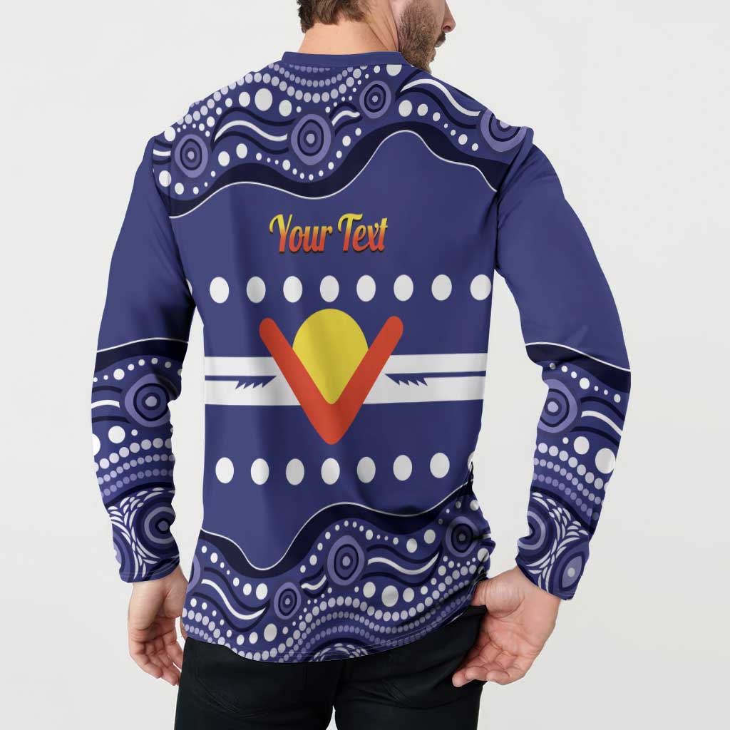 Personalised Ngarrindjeri Nation Button Sweatshirt Aboriginal Australian Flag Style