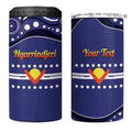 Personalised Ngarrindjeri Nation 4 in 1 Can Cooler Tumbler Aboriginal Australian Flag Style
