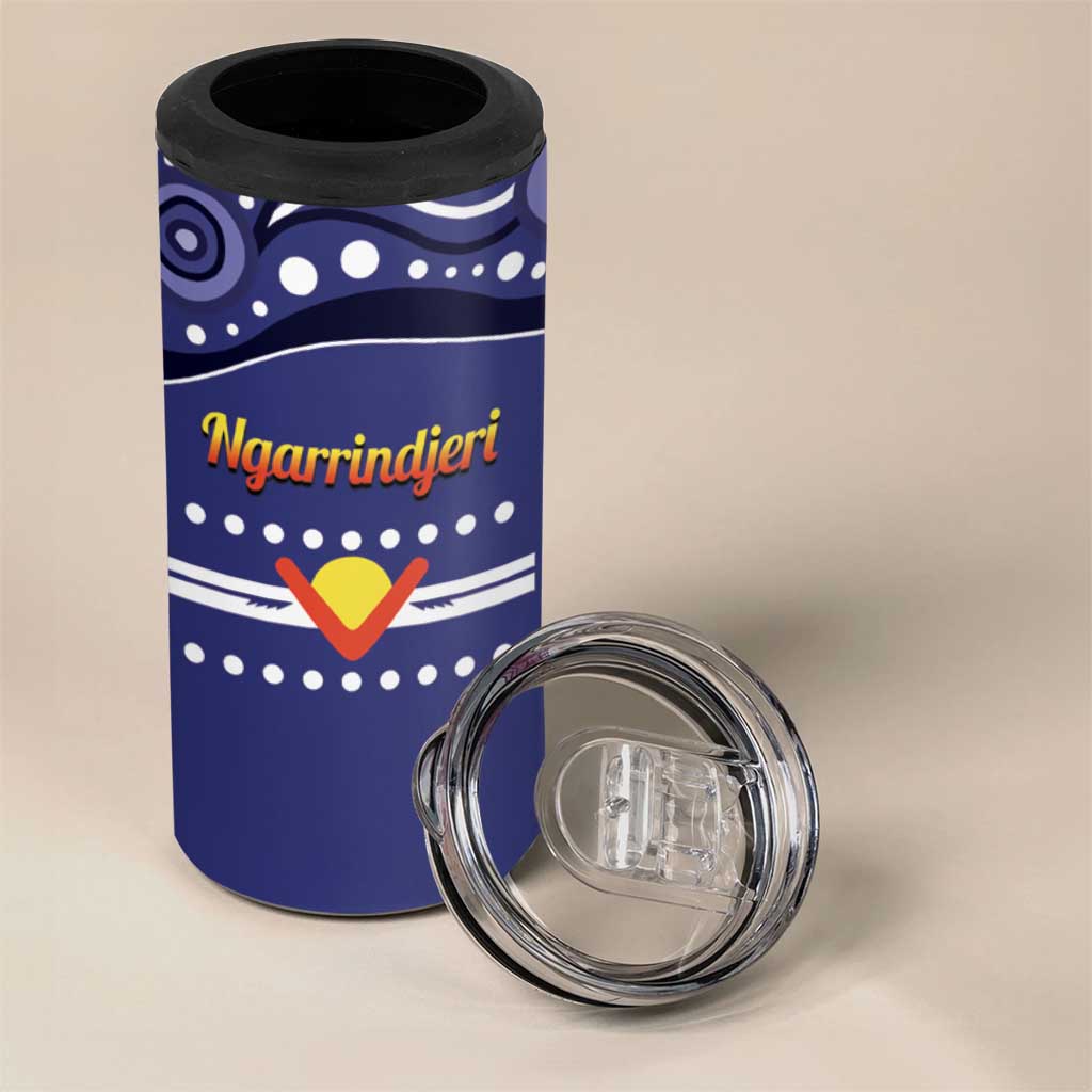 Personalised Ngarrindjeri Nation 4 in 1 Can Cooler Tumbler Aboriginal Australian Flag Style