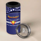 Personalised Ngarrindjeri Nation 4 in 1 Can Cooler Tumbler Aboriginal Australian Flag Style