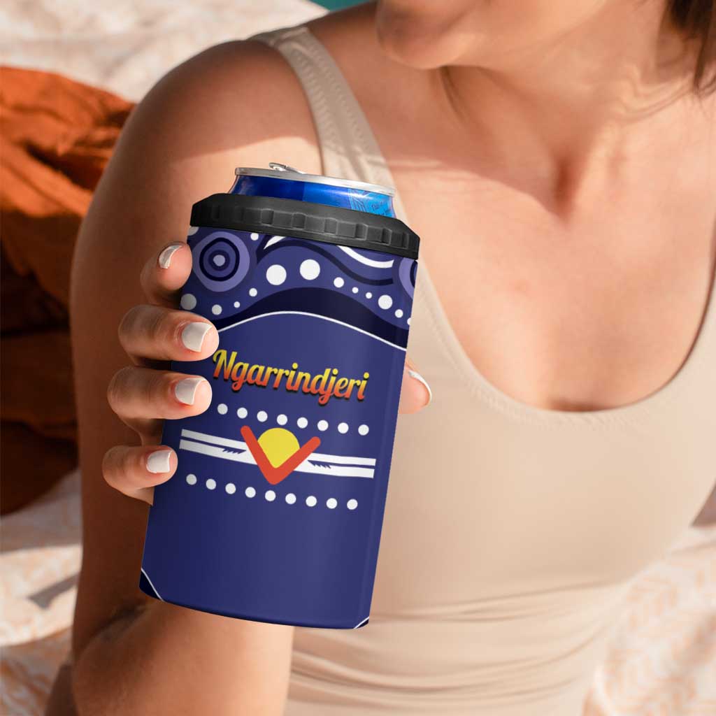 Personalised Ngarrindjeri Nation 4 in 1 Can Cooler Tumbler Aboriginal Australian Flag Style
