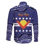 Personalised Ngarrindjeri Nation Family Matching Off The Shoulder Long Sleeve Dress and Hawaiian Shirt Aboriginal Australian Flag Style