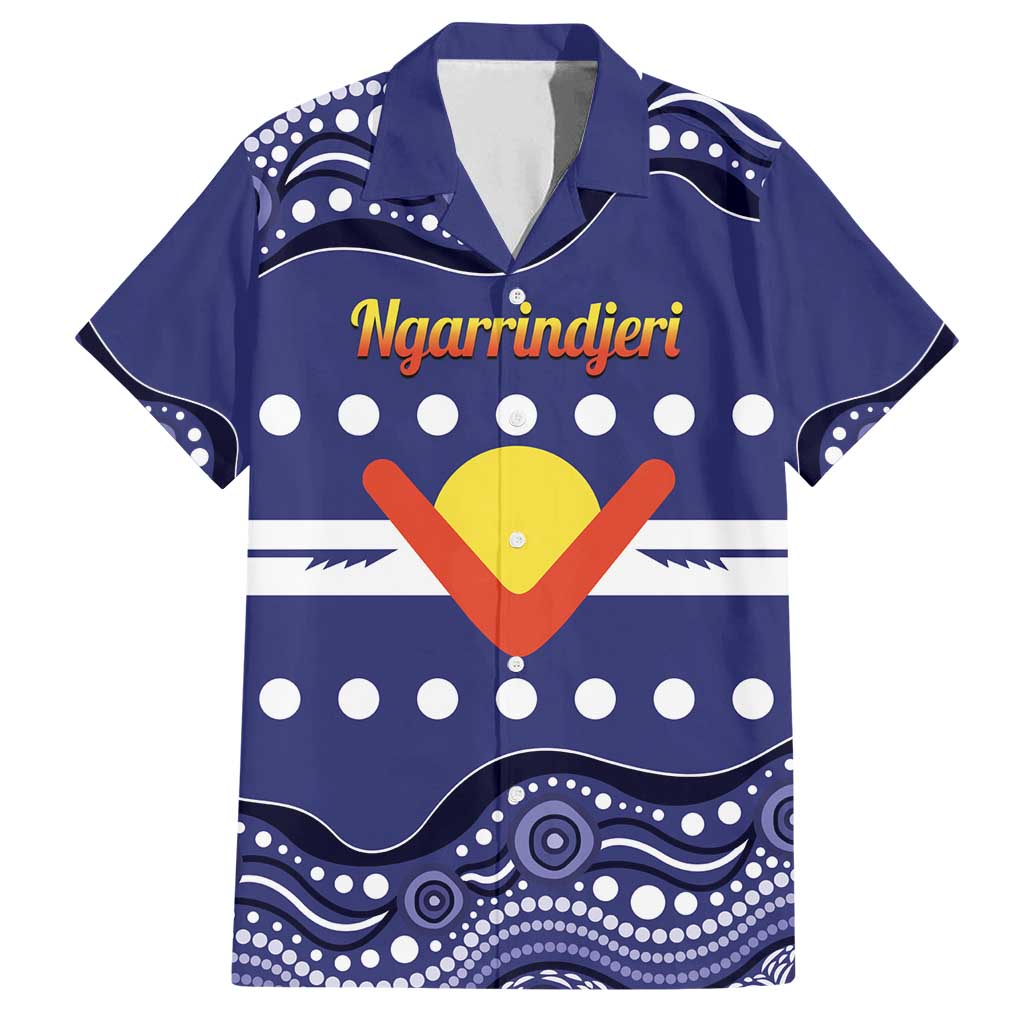 Personalised Ngarrindjeri Nation Family Matching Off Shoulder Maxi Dress and Hawaiian Shirt Aboriginal Australian Flag Style