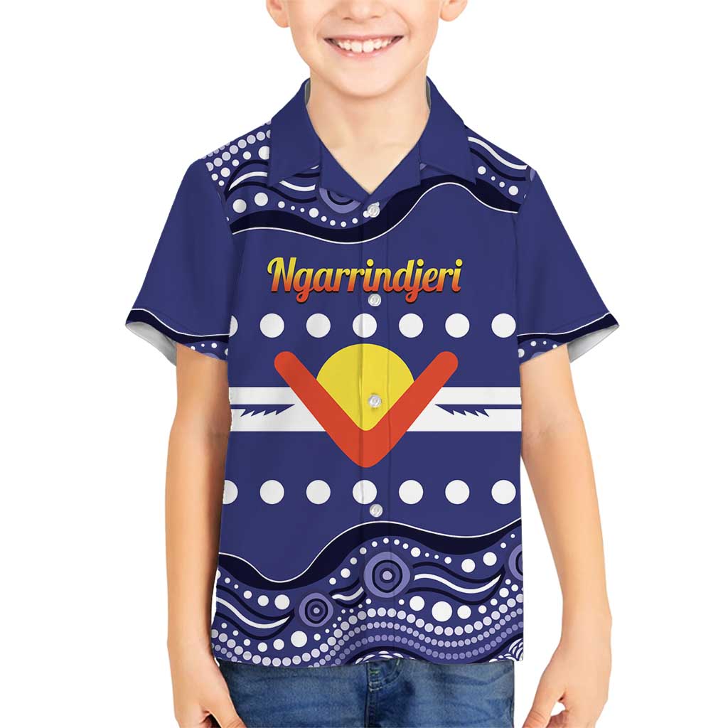 Personalised Ngarrindjeri Nation Family Matching Off Shoulder Maxi Dress and Hawaiian Shirt Aboriginal Australian Flag Style
