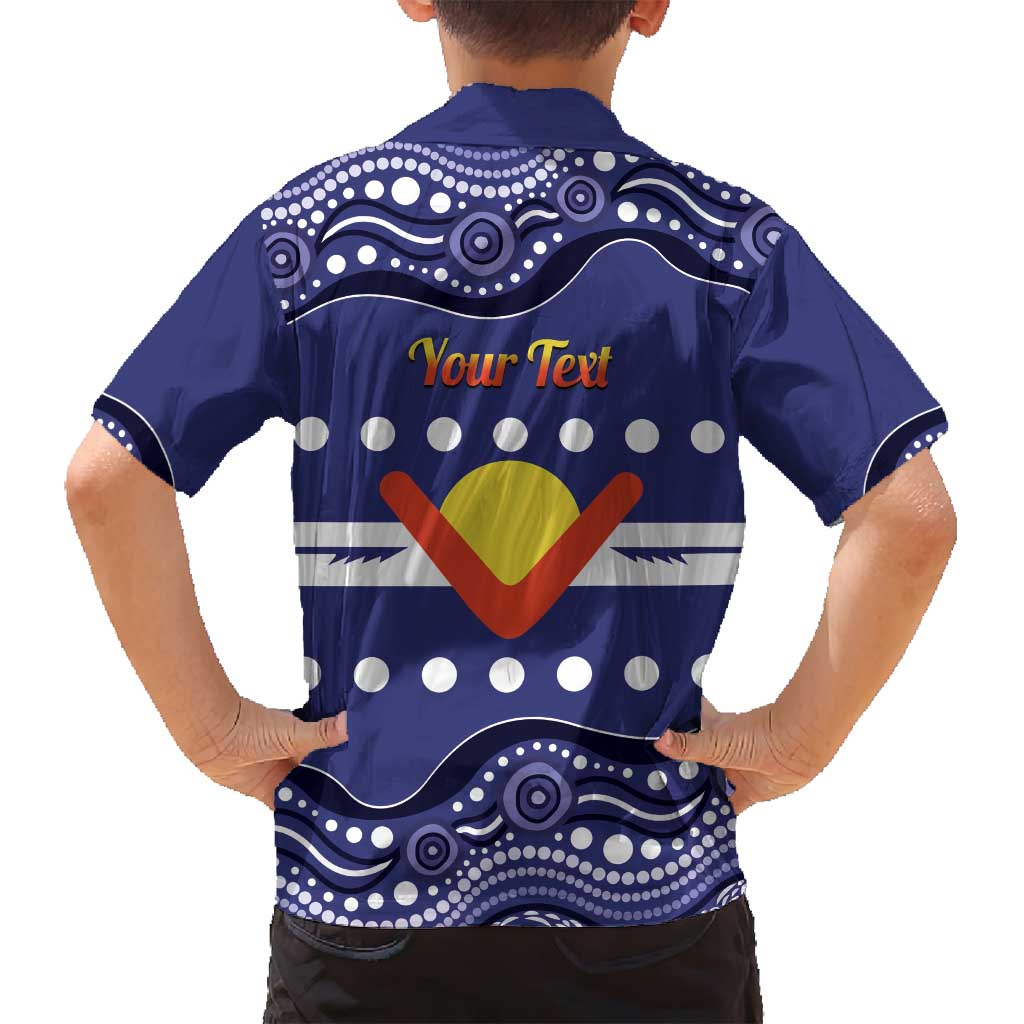 Personalised Ngarrindjeri Nation Family Matching Off Shoulder Short Dress and Hawaiian Shirt Aboriginal Australian Flag Style
