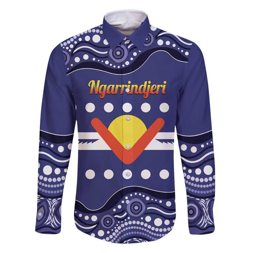 Personalised Ngarrindjeri Nation Family Matching Off Shoulder Short Dress and Hawaiian Shirt Aboriginal Australian Flag Style