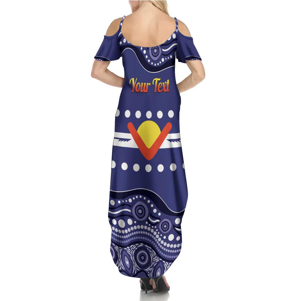 Personalised Ngarrindjeri Nation Family Matching Summer Maxi Dress and Hawaiian Shirt Aboriginal Australian Flag Style