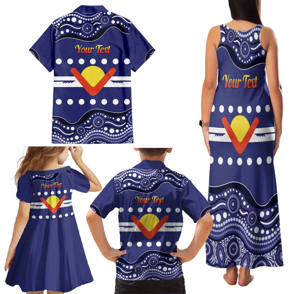 Personalised Ngarrindjeri Nation Family Matching Tank Maxi Dress and Hawaiian Shirt Aboriginal Australian Flag Style