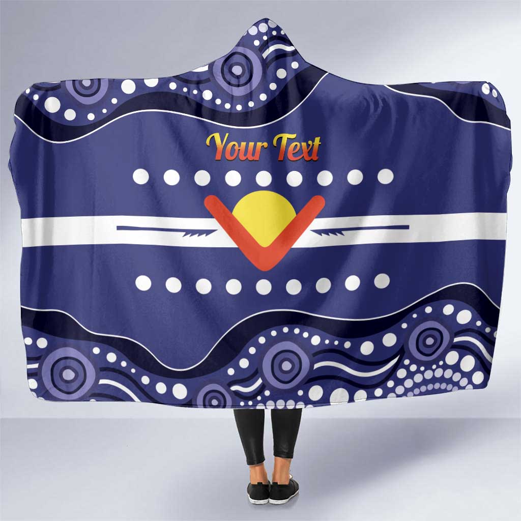 Personalised Ngarrindjeri Nation Hooded Blanket Aboriginal Australian Flag Style