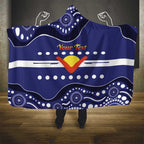 Personalised Ngarrindjeri Nation Hooded Blanket Aboriginal Australian Flag Style