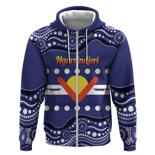 Personalised Ngarrindjeri Nation Hoodie Aboriginal Australian Flag Style