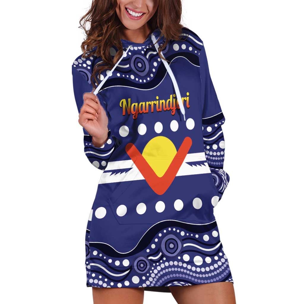 Personalised Ngarrindjeri Nation Hoodie Dress Aboriginal Australian Flag Style
