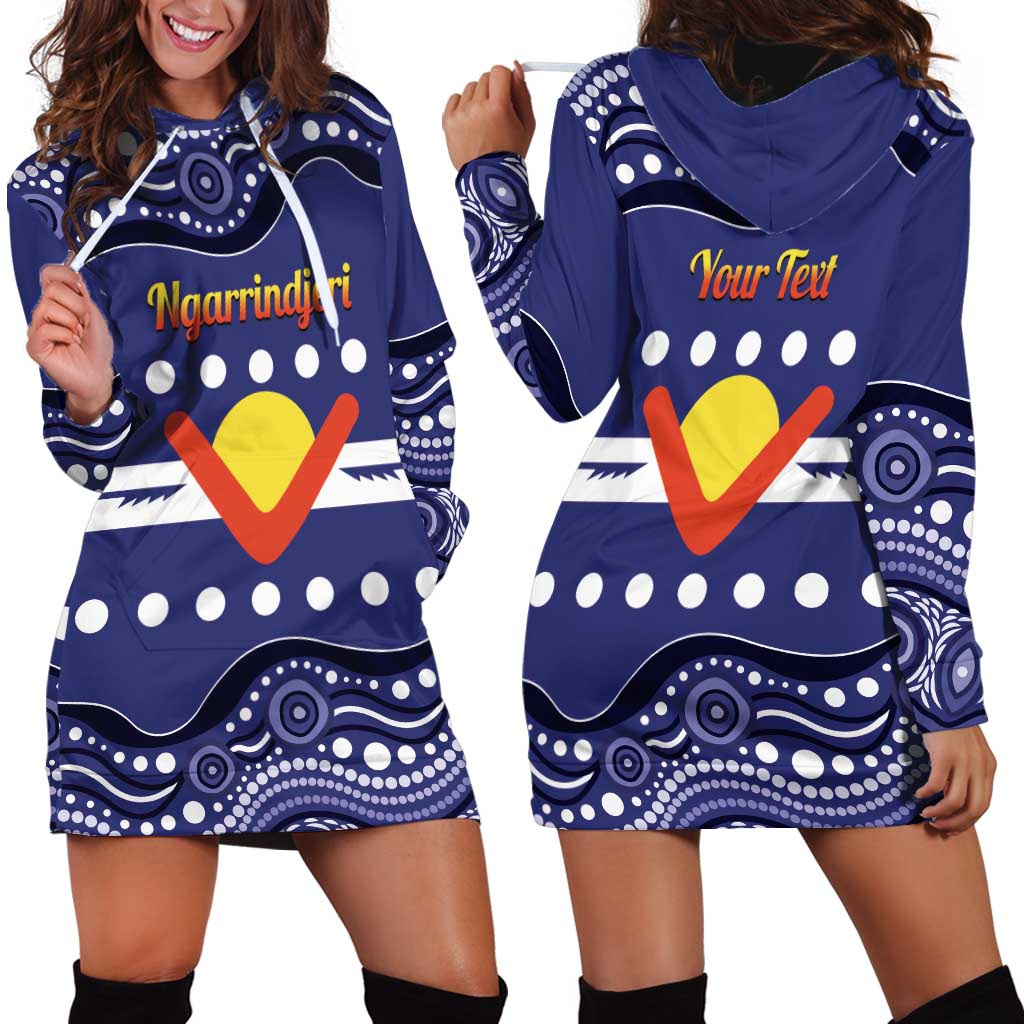 Personalised Ngarrindjeri Nation Hoodie Dress Aboriginal Australian Flag Style