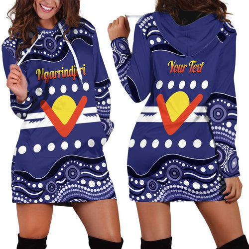 Personalised Ngarrindjeri Nation Hoodie Dress Aboriginal Australian Flag Style