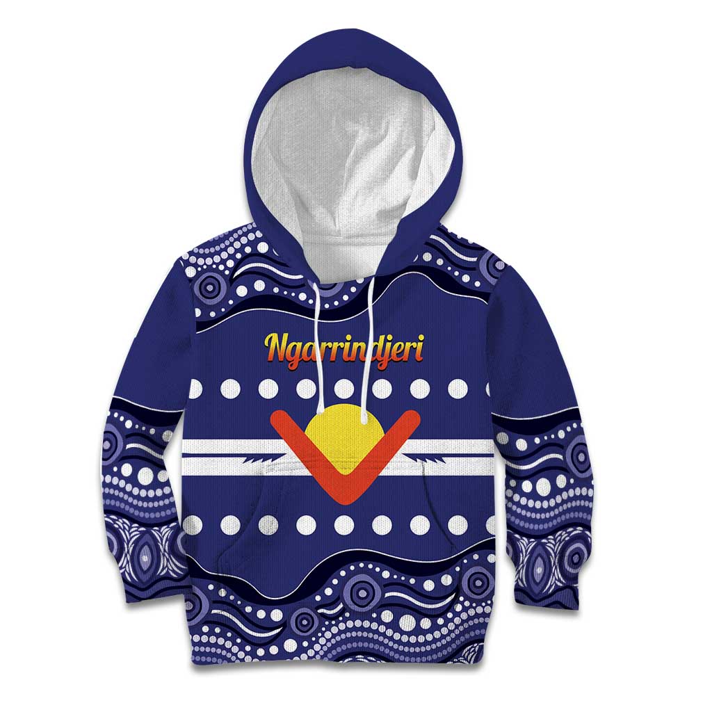 Personalised Ngarrindjeri Nation Kid Hoodie Aboriginal Australian Flag Style