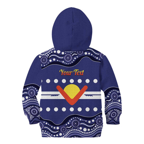 Personalised Ngarrindjeri Nation Kid Hoodie Aboriginal Australian Flag Style
