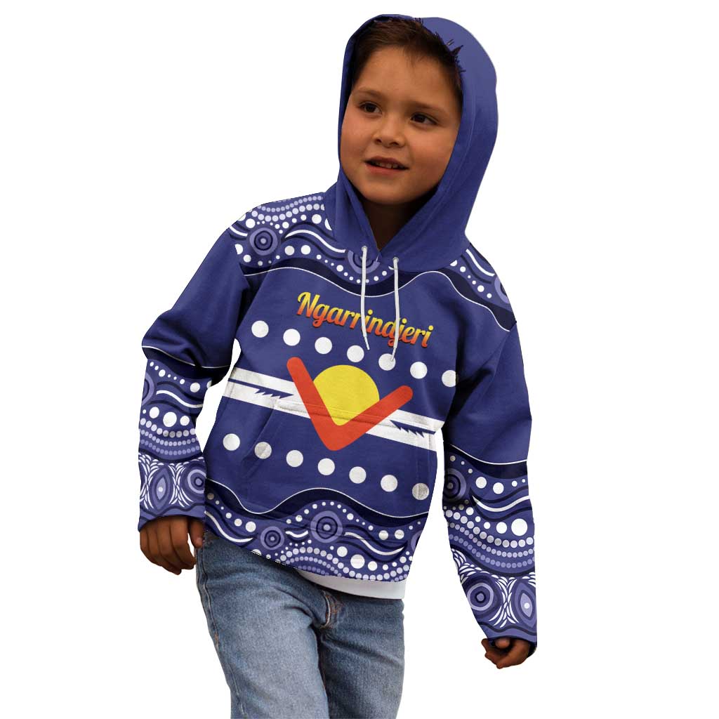 Personalised Ngarrindjeri Nation Kid Hoodie Aboriginal Australian Flag Style