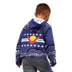 Personalised Ngarrindjeri Nation Kid Hoodie Aboriginal Australian Flag Style