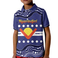 Personalised Ngarrindjeri Nation Kid Polo Shirt Aboriginal Australian Flag Style