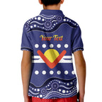 Personalised Ngarrindjeri Nation Kid Polo Shirt Aboriginal Australian Flag Style