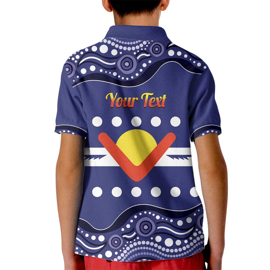 Personalised Ngarrindjeri Nation Kid Polo Shirt Aboriginal Australian Flag Style
