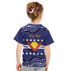 Personalised Ngarrindjeri Nation Kid T Shirt Aboriginal Australian Flag Style