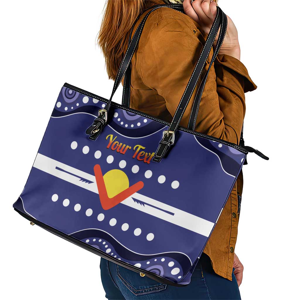 Personalised Ngarrindjeri Nation Leather Tote Bag Aboriginal Australian Flag Style