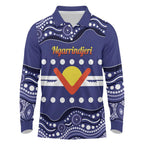 Personalised Ngarrindjeri Nation Long Sleeve Polo Shirt Aboriginal Australian Flag Style