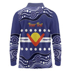 Personalised Ngarrindjeri Nation Long Sleeve Polo Shirt Aboriginal Australian Flag Style