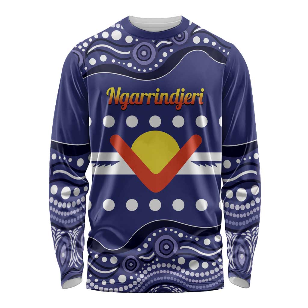 Personalised Ngarrindjeri Nation Long Sleeve Shirt Aboriginal Australian Flag Style