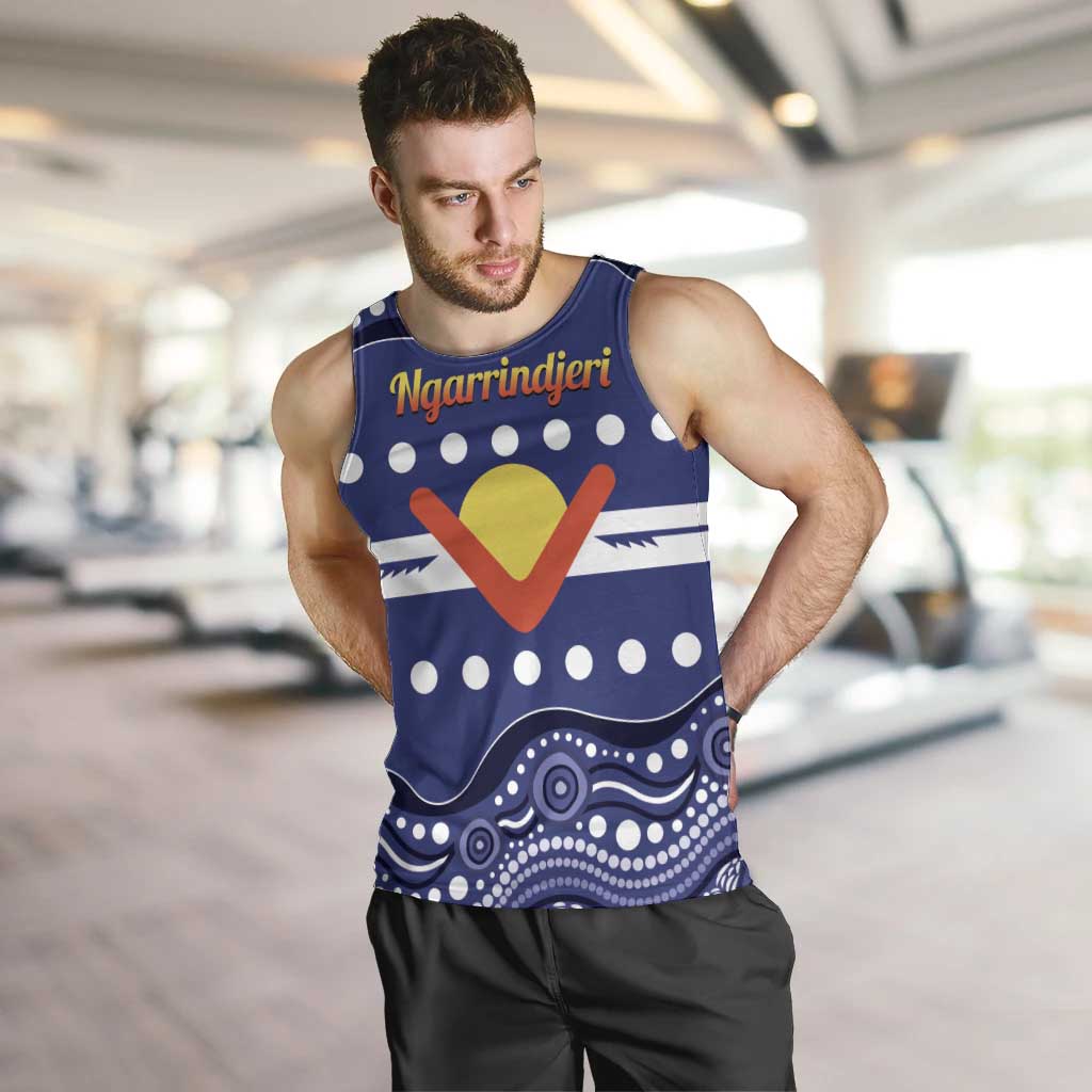 Personalised Ngarrindjeri Nation Men Tank Top Aboriginal Australian Flag Style