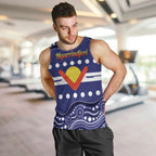 Personalised Ngarrindjeri Nation Men Tank Top Aboriginal Australian Flag Style