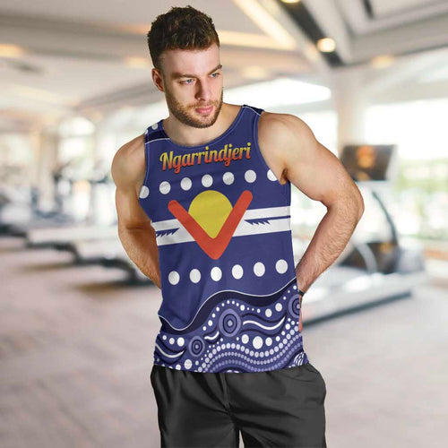 Personalised Ngarrindjeri Nation Men Tank Top Aboriginal Australian Flag Style