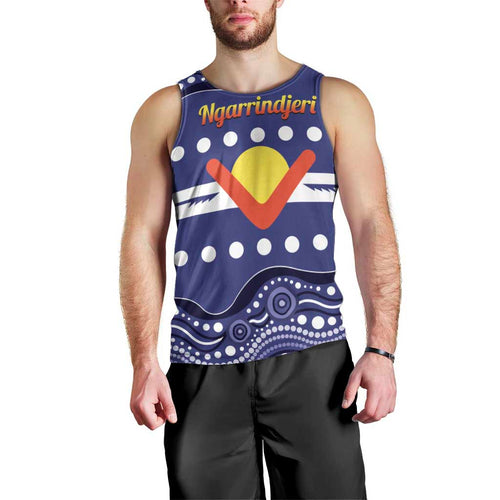 Personalised Ngarrindjeri Nation Men Tank Top Aboriginal Australian Flag Style