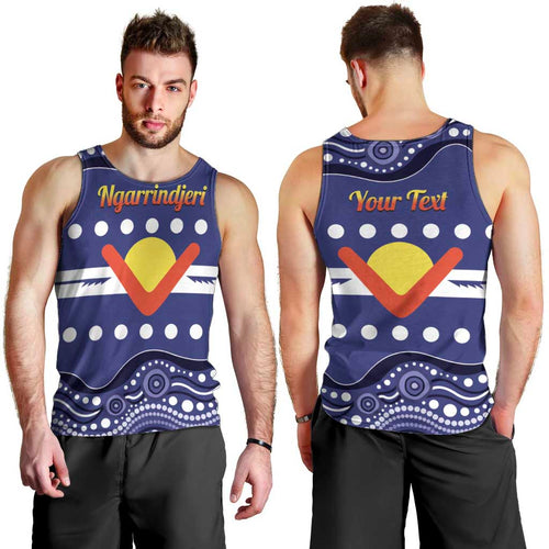 Personalised Ngarrindjeri Nation Men Tank Top Aboriginal Australian Flag Style