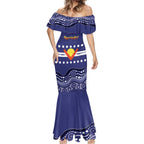 Personalised Ngarrindjeri Nation Mermaid Dress Aboriginal Australian Flag Style