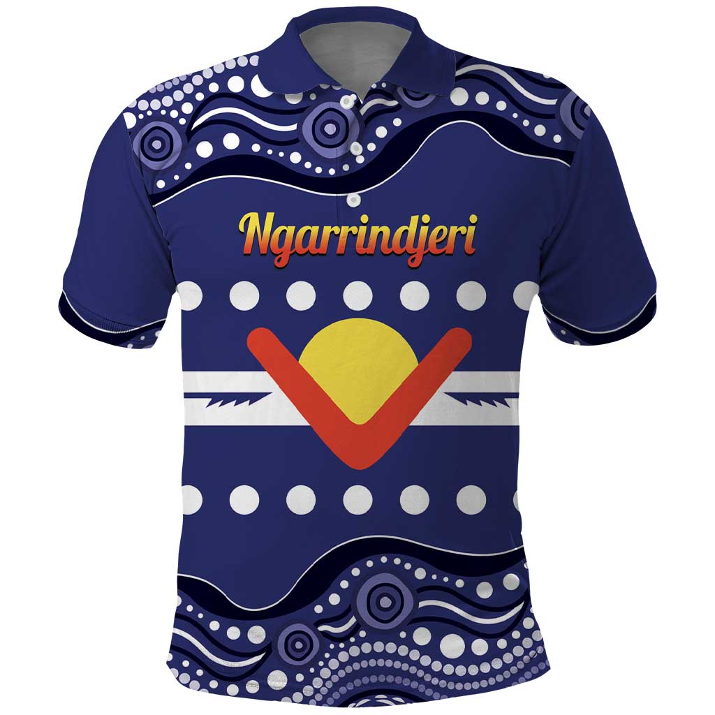Personalised Ngarrindjeri Nation Polo Shirt Aboriginal Australian Flag Style