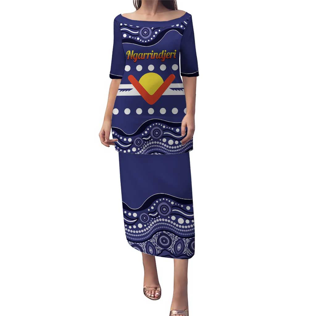 Personalised Ngarrindjeri Nation Puletasi Aboriginal Australian Flag Style