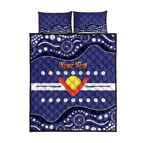Personalised Ngarrindjeri Nation Quilt Bed Set Aboriginal Australian Flag Style