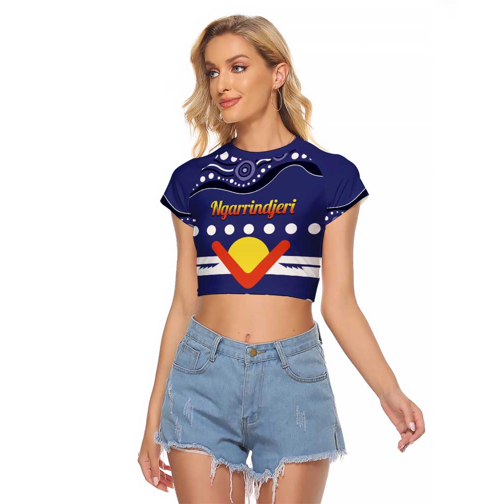 Personalised Ngarrindjeri Nation Raglan Cropped T Shirt Aboriginal Australian Flag Style