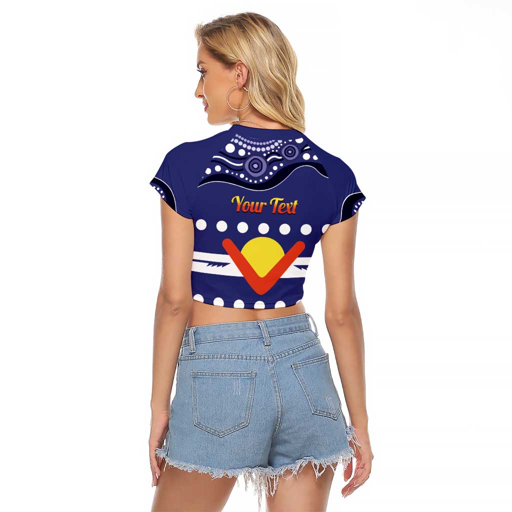 Personalised Ngarrindjeri Nation Raglan Cropped T Shirt Aboriginal Australian Flag Style